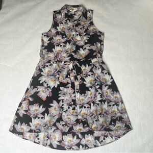 Bar III Black Floral women Dress size medium